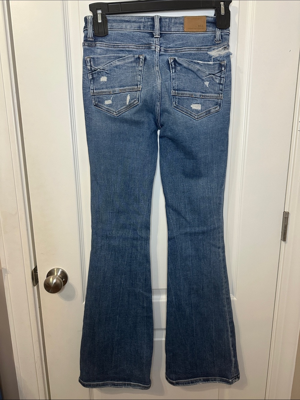 BKE Medium Blue Flared Distressed Jeans - Picture 2 of 6